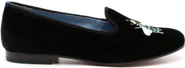 Blue Bird Shoes Fluwelen loafers Zwart