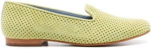 Blue Bird Shoes Geperforeerde loafers Groen
