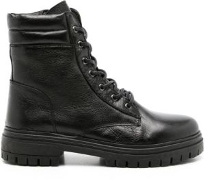 Blue Bird Shoes Gewatteerde veterlaarzen Zwart