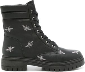 Blue Bird Shoes Leren laarzen Zwart