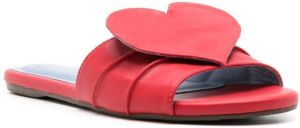 Blue Bird Shoes Leren slippers Rood