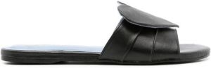 Blue Bird Shoes Leren slippers Zwart