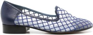 Blue Bird Shoes Loafers met borduurwerk Blauw