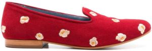 Blue Bird Shoes Loafers met borduurwerk Rood