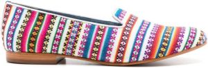 Blue Bird Shoes Loafers met geometrische print Veelkleurig