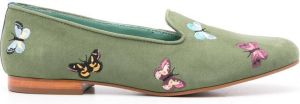 Blue Bird Shoes Loafers met vlinderdetail Groen