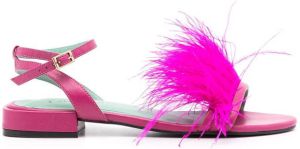 Blue Bird Shoes Lulu sandalen met veren detail Roze