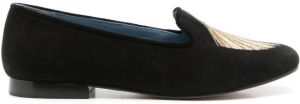 Blue Bird Shoes Suède loafers Zwart