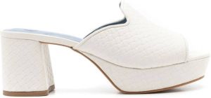 Blue Bird Shoes Sandalen met blokhak Wit