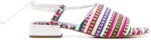 Blue Bird Shoes Sandalen met blokhak Wit