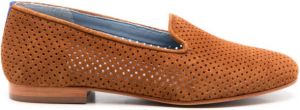 Blue Bird Shoes Saudade loafers met geperforeerd detail Bruin