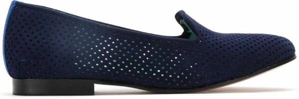 Blue Bird Shoes Suède loafers Blauw