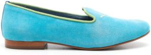Blue Bird Shoes Suède loafers Blauw