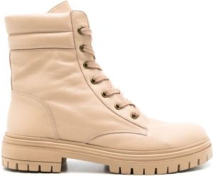 Blue Bird Shoes Veterlaarzen met vlakken Beige