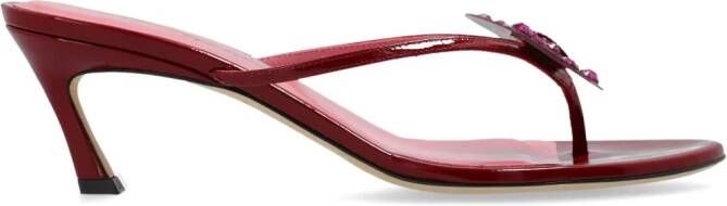 Blumarine 70mm sandalen met vlinder detail Rood
