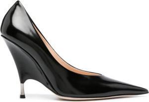 Blumarine Godiva leren pumps Zwart