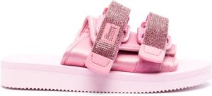 Blumarine Sandalen met logopatch Roze