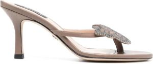 Blumarine Muiltjes met vlinderpatch Beige