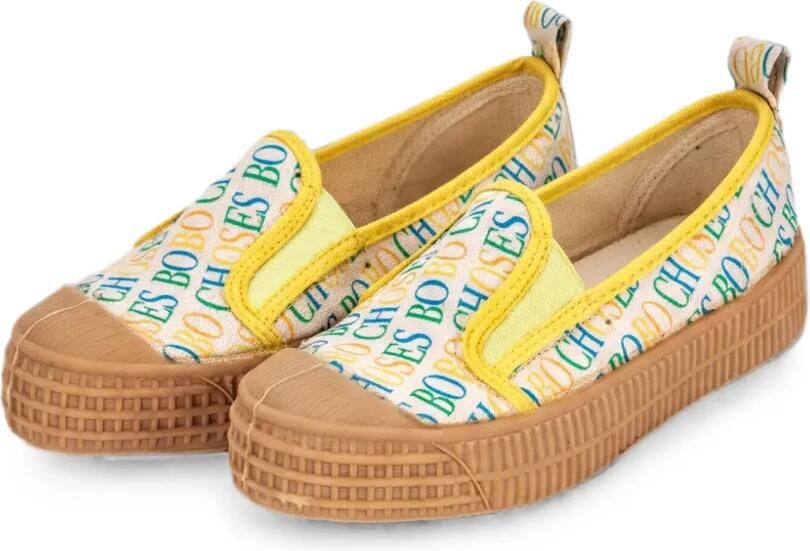 Bobo Choses Canvas sneakers met logoprint Beige