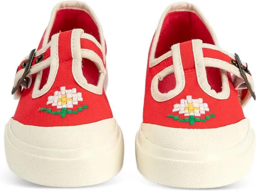 Bobo Choses Pixel Daisy sneakers met gespsluiting en geborduurde bloe Rood - Foto 3