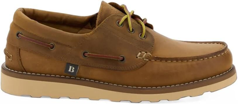 Boggi Milano boat shoes in pull-up leather Bruin