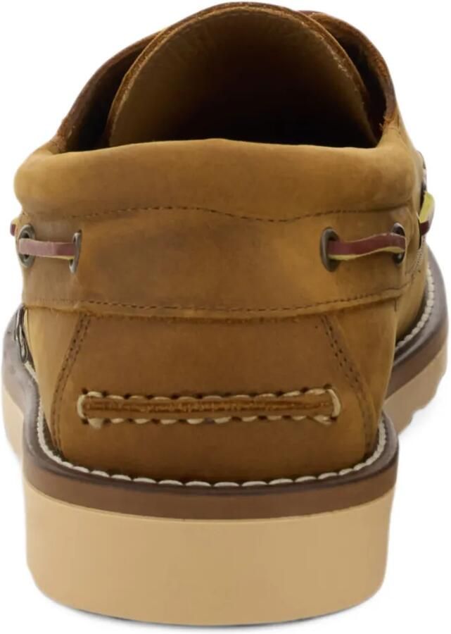 Boggi Milano boat shoes in pull-up leather Bruin - Foto 3