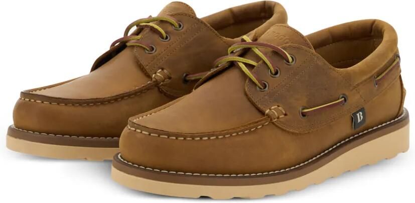 Boggi Milano boat shoes in pull-up leather Bruin - Foto 4