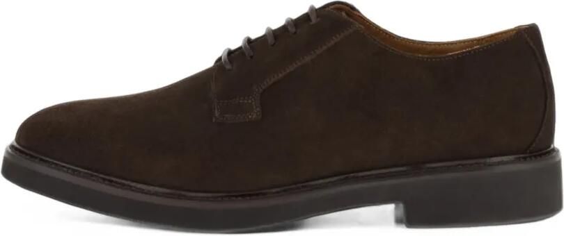 Boggi Milano Derby shoes in suede leather Bruin
