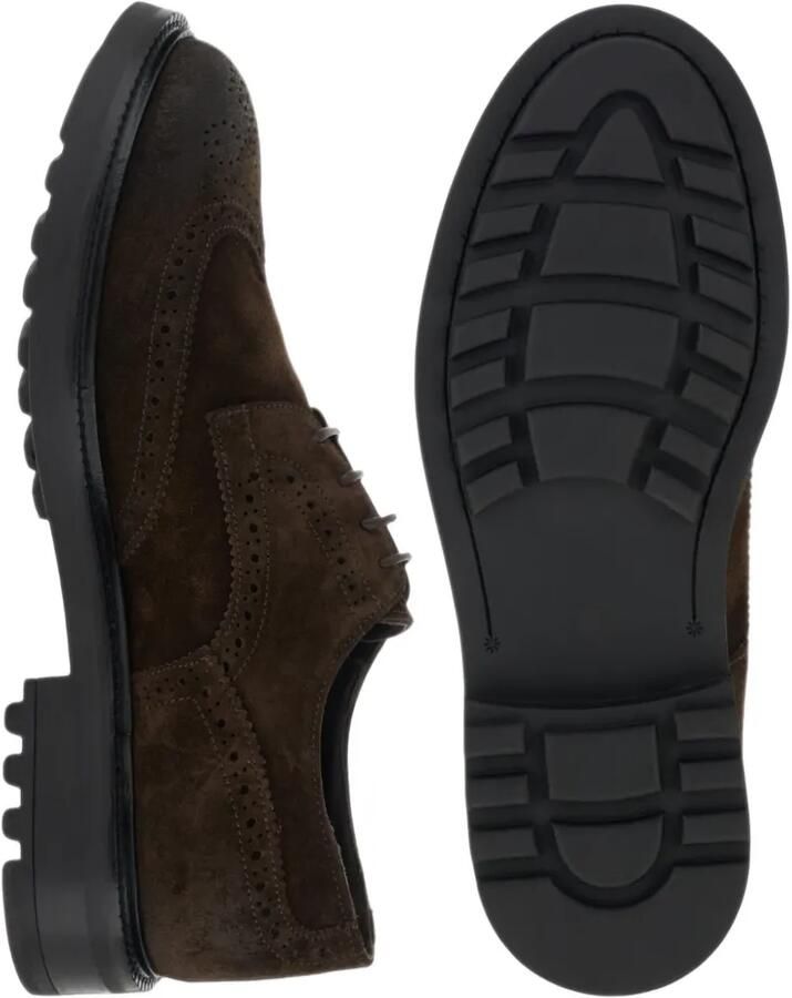 Boggi Milano Derby shoes in suede leather Bruin - Foto 2