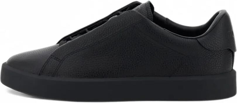 Boggi Milano Essence sneakers van bewerkt leer Zwart
