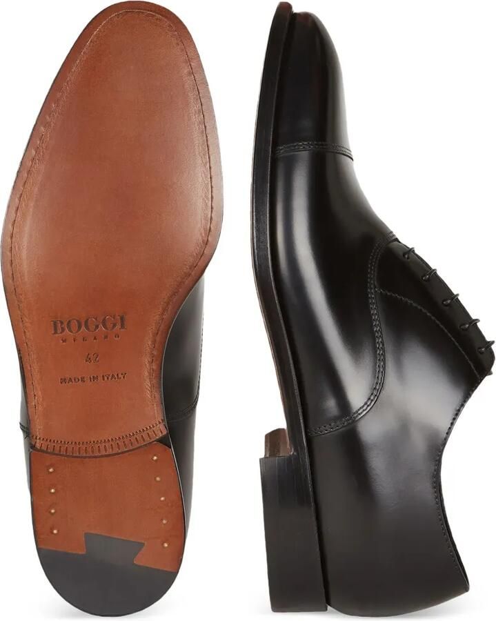 Boggi Milano Leren Oxford schoenen Zwart - Foto 3