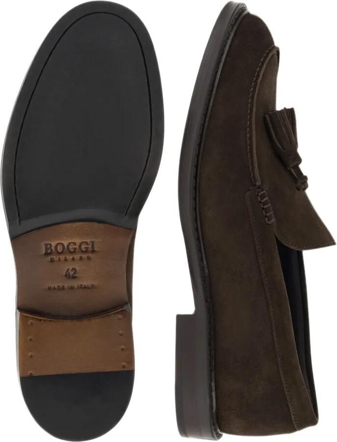 Boggi Milano Loafers van suède leer Bruin - Foto 3