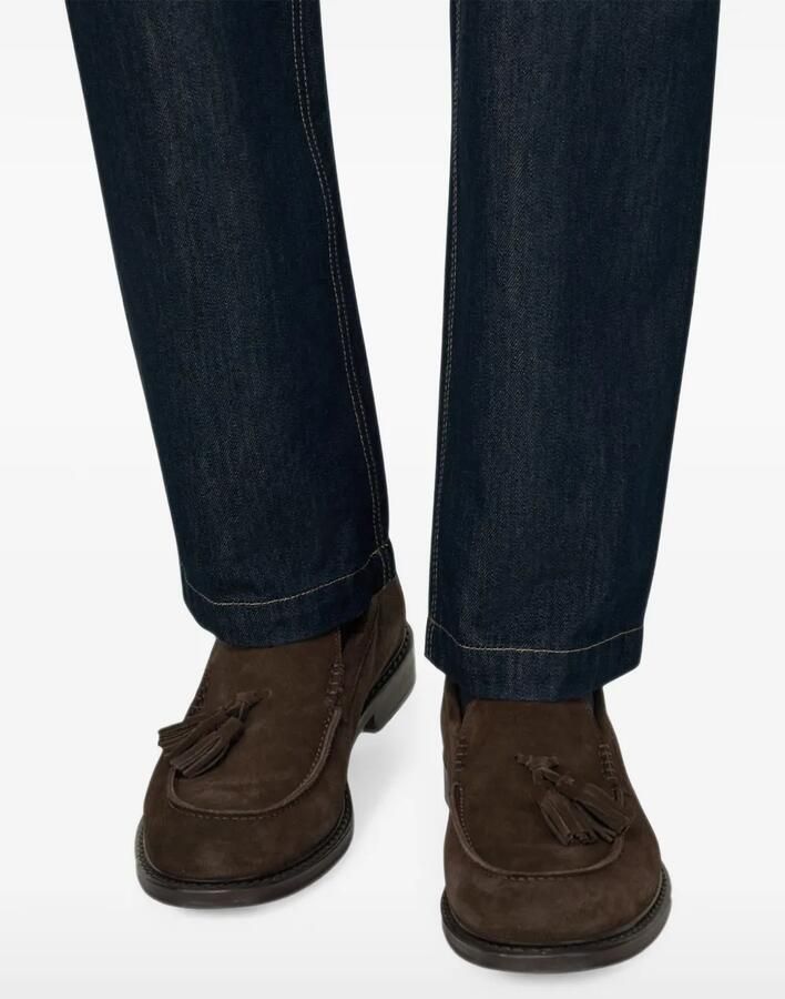 Boggi Milano Loafers van suède leer Bruin - Foto 2