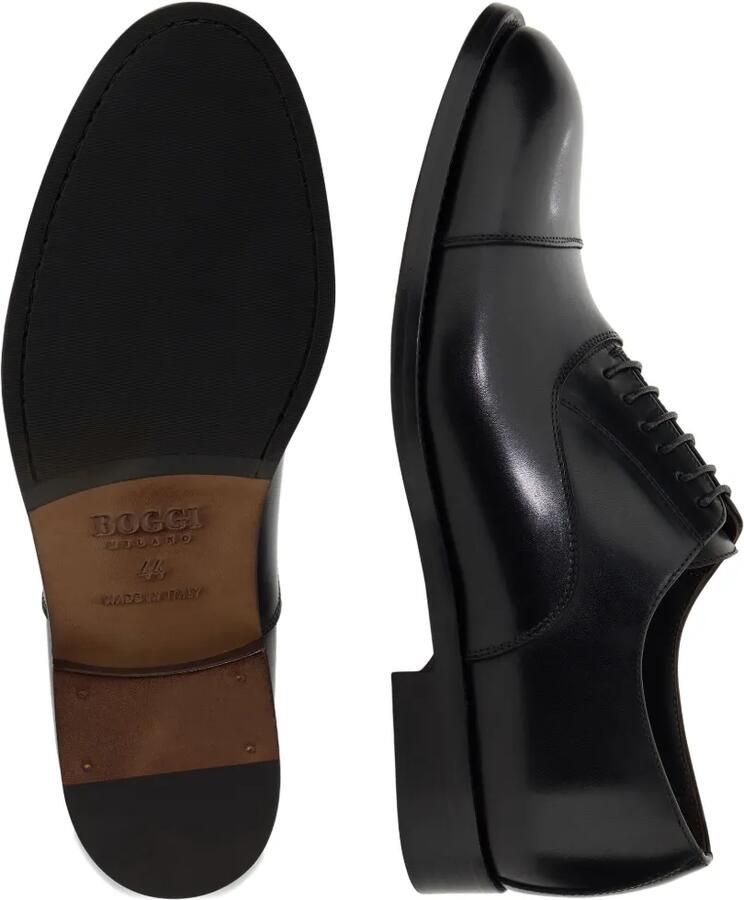 Boggi Milano Oxford schoenen van bewerkt leer Zwart - Foto 2