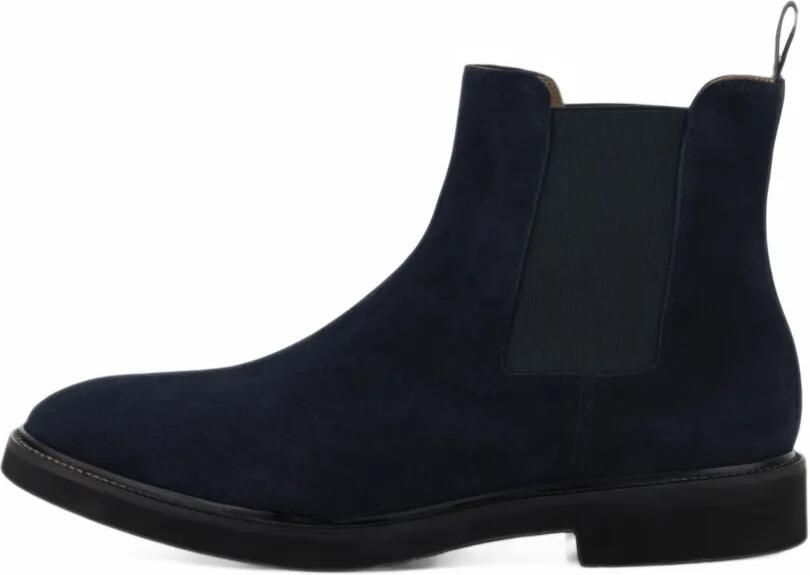 Boggi Milano Suède enkellaarzen Blauw