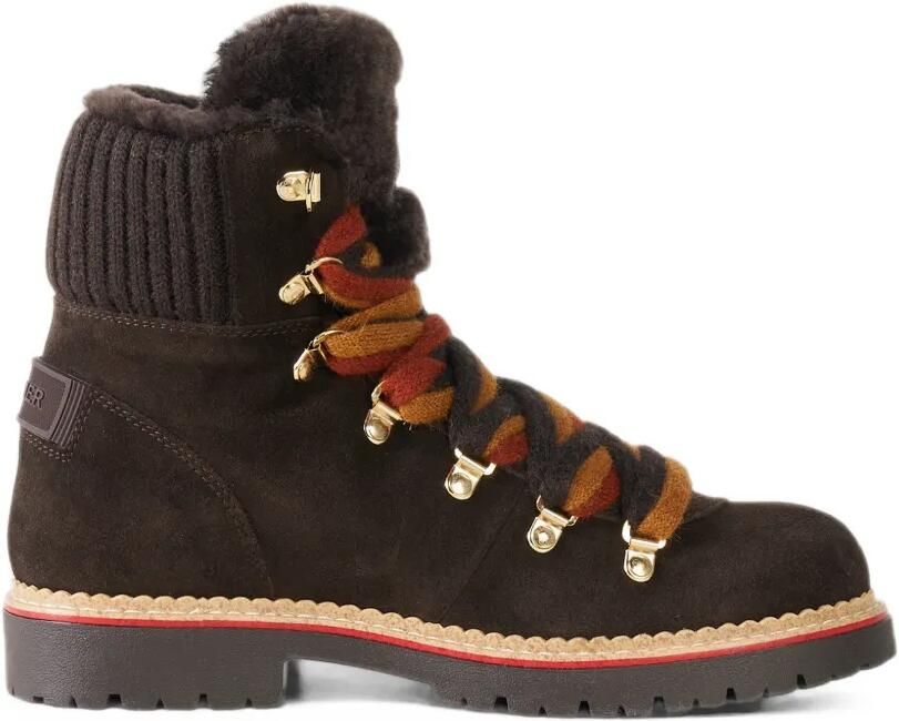 BOGNER Andermatt shearling-trim ankle boots Bruin