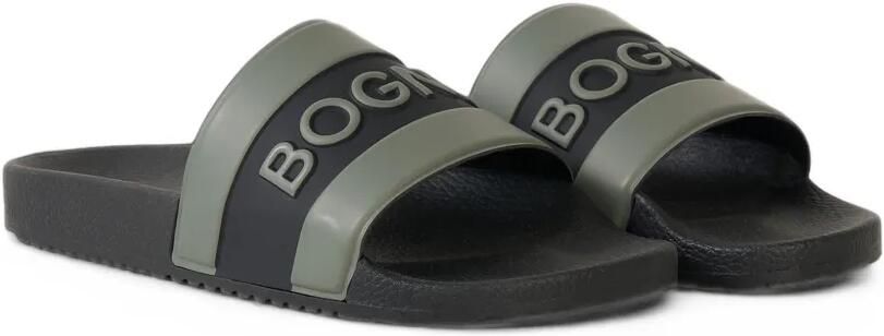 BOGNER Belize logo-embossed slides Groen - Foto 5