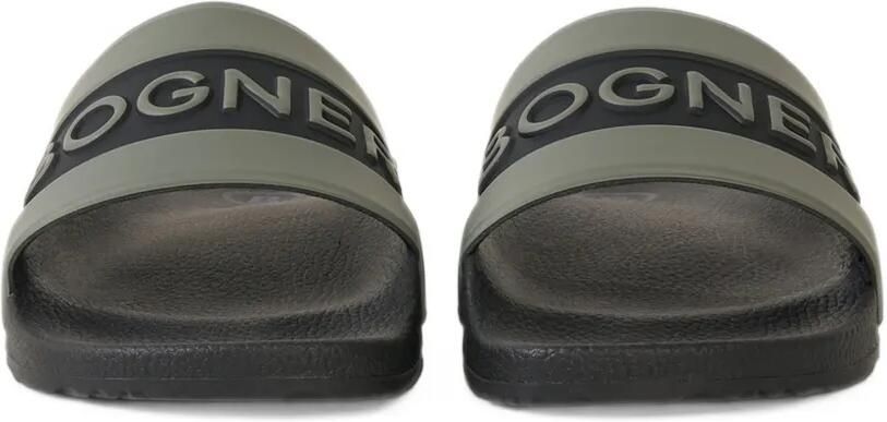 BOGNER Belize logo-embossed slides Groen - Foto 3