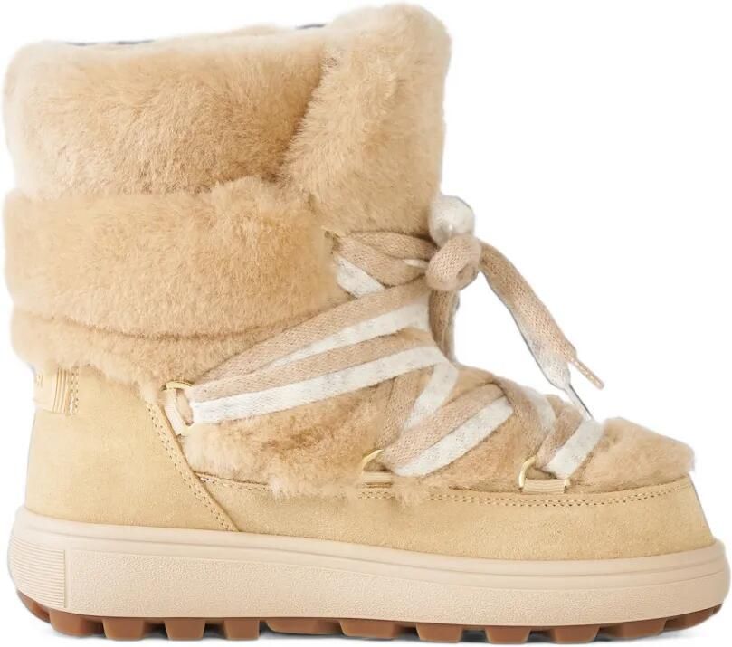 BOGNER Chamonix shearling-panelled snow boots Beige