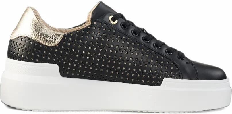 BOGNER Hollywood perforated leather sneakers Zwart