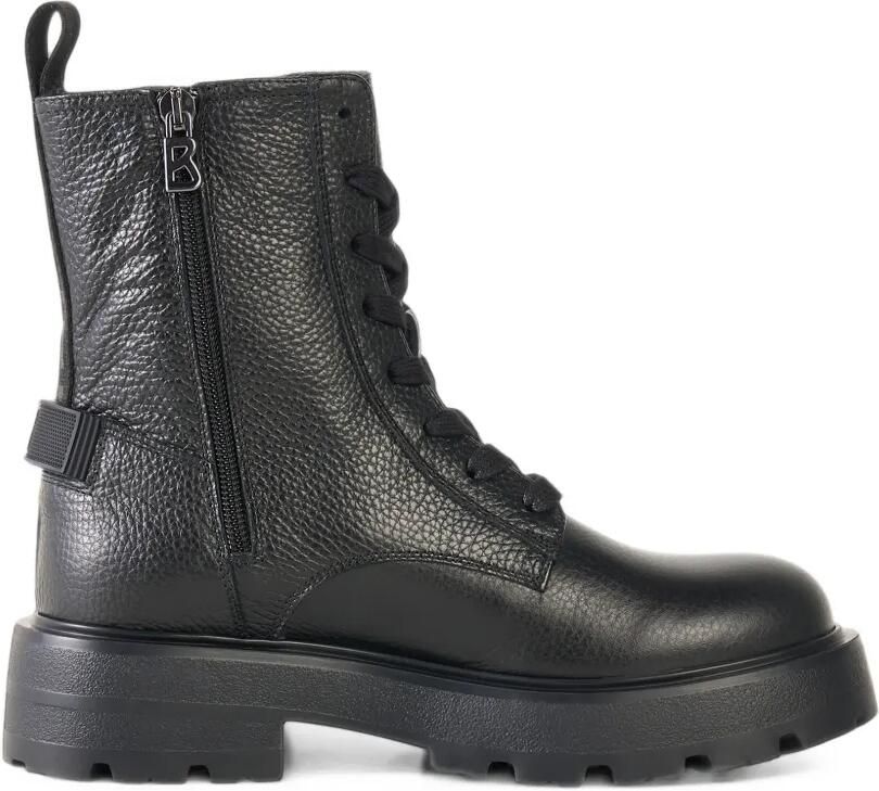 BOGNER Riga grained leather ankle boots Zwart