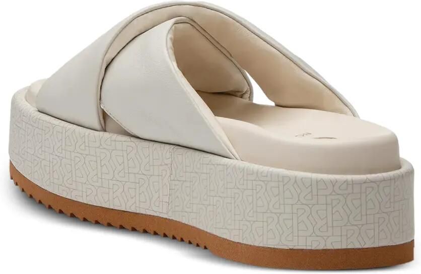 BOGNER Sandalen met plateauzool en gekruiste bandjes en hak Beige - Foto 2