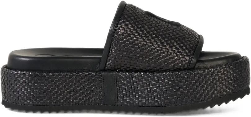 BOGNER Sorrento woven platform sandals Zwart