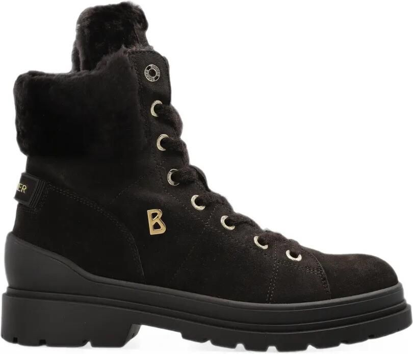 BOGNER St. Moritz enkellaarzen met lammy afwerking Bruin