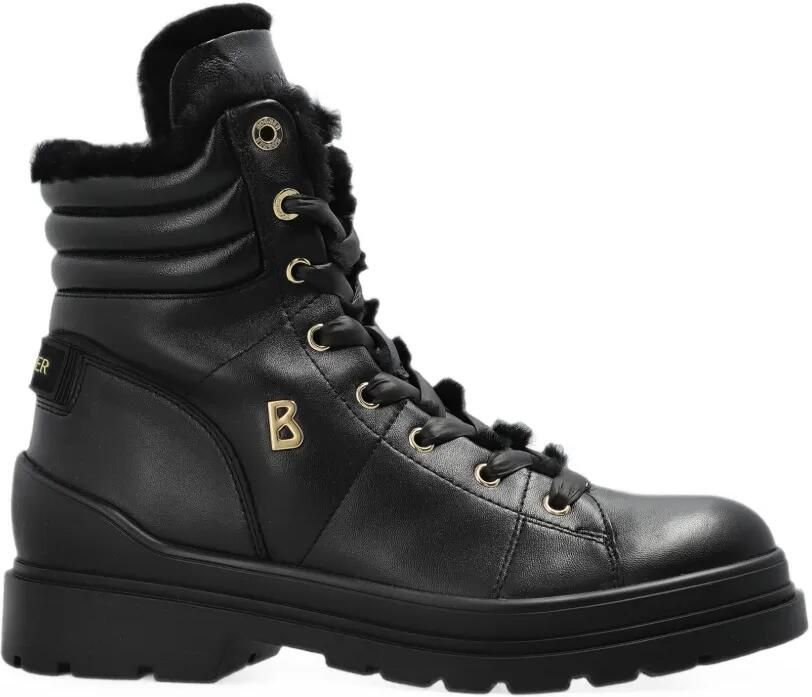 BOGNER St. Moritz leren combat boots Zwart