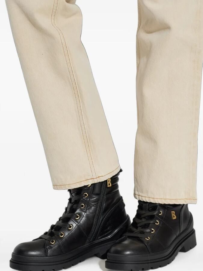 BOGNER St. Moritz leren combat boots Zwart - Foto 4