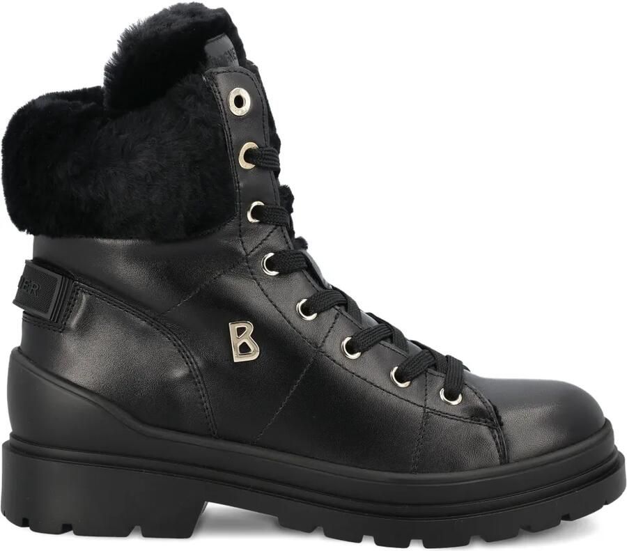 BOGNER St. Moritz leren enkellaarzen Zwart