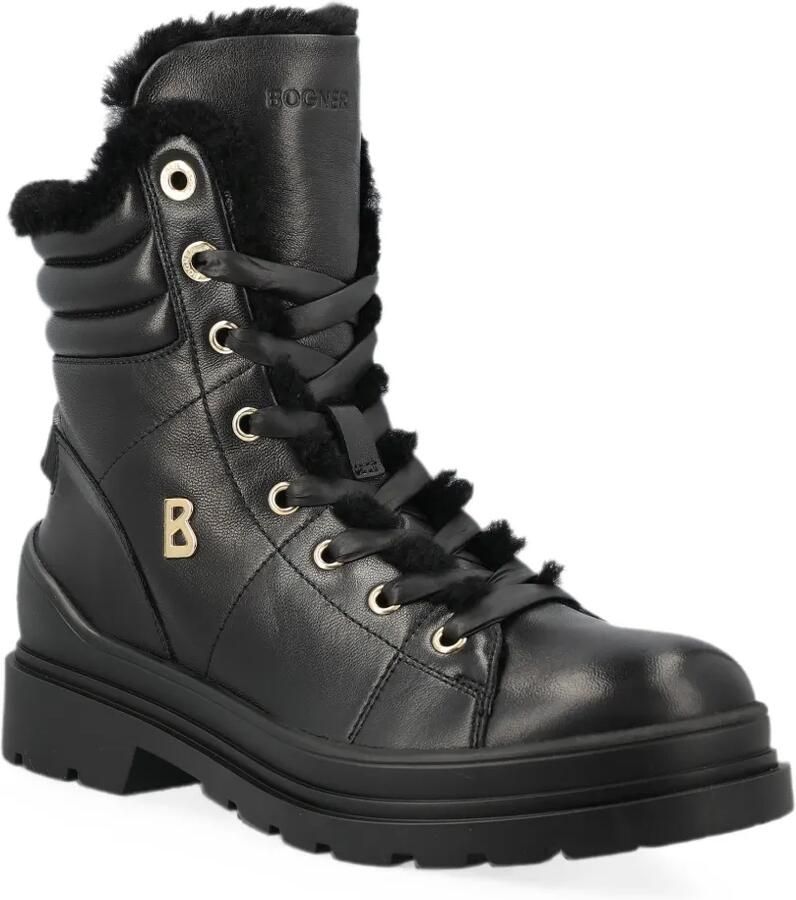 BOGNER St.Moritz combat boots met veters Zwart