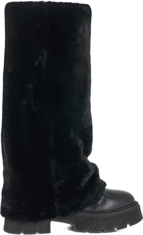 BOGNER Turin shearling-panel boots Zwart