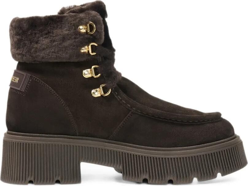 BOGNER Turin shearling-trim combat boots Bruin